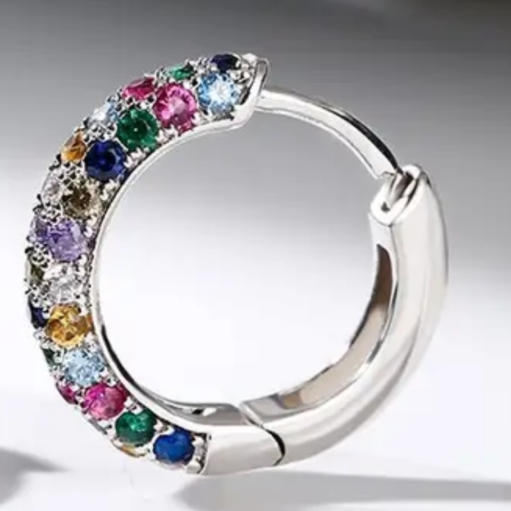 NEW! Multicolor  TINY earrings   -BTQ - Picture 8 of 11
